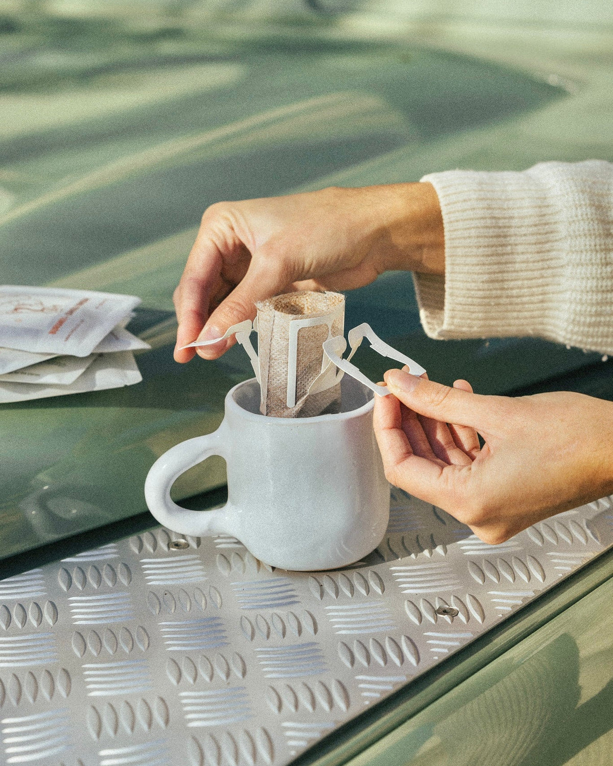 Drip bags ANOM pour bureau train et bivouac