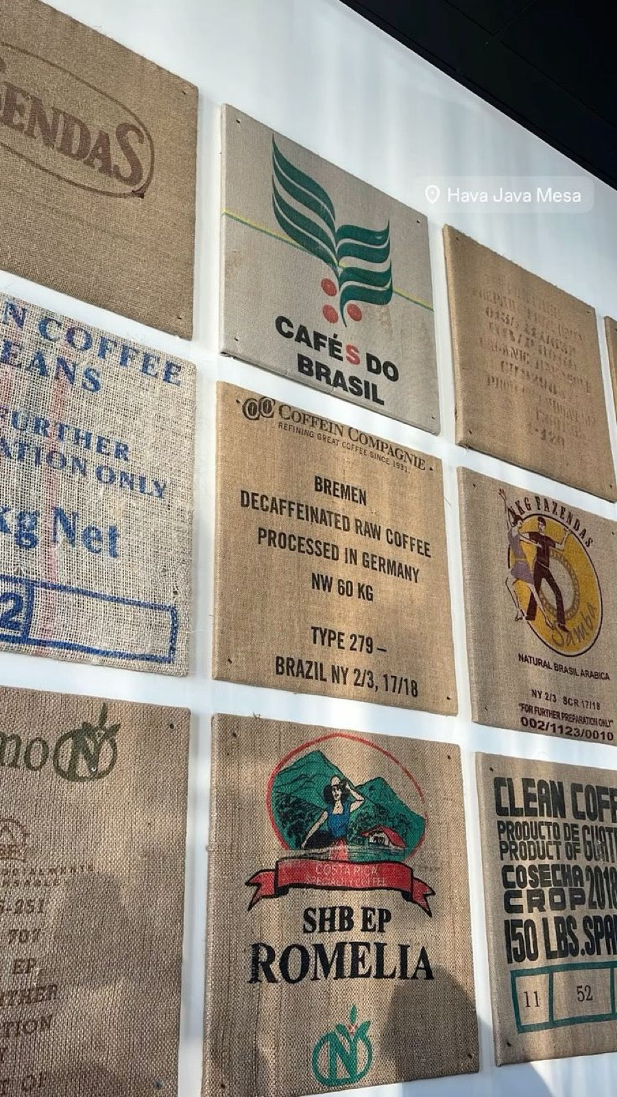 Sacs de café en toile de jute