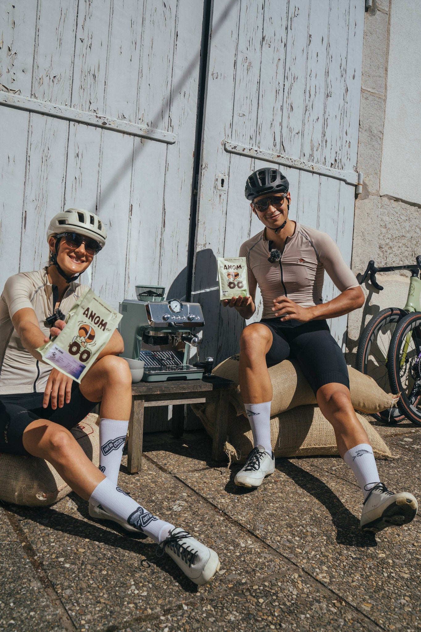 Pause café après une sortie vélo OPEN